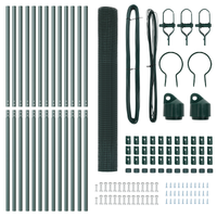 Set di pali per recinzione Set di 2 Verde