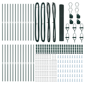 Recinzione in rete saldata con 13 pali Verde 1.4x50 m Acciaio