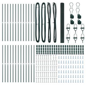 Recinzione in Rete Saldada con 13 Pali Verde 1.5x50 m Acciaio
