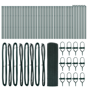 Recinzione Filo Saldato con 13 Post Verde 0.8x100 m Acciaio