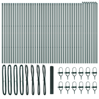 Recinzione in Filo Saldato con 13 Post Verde 1x100 m Acciaio