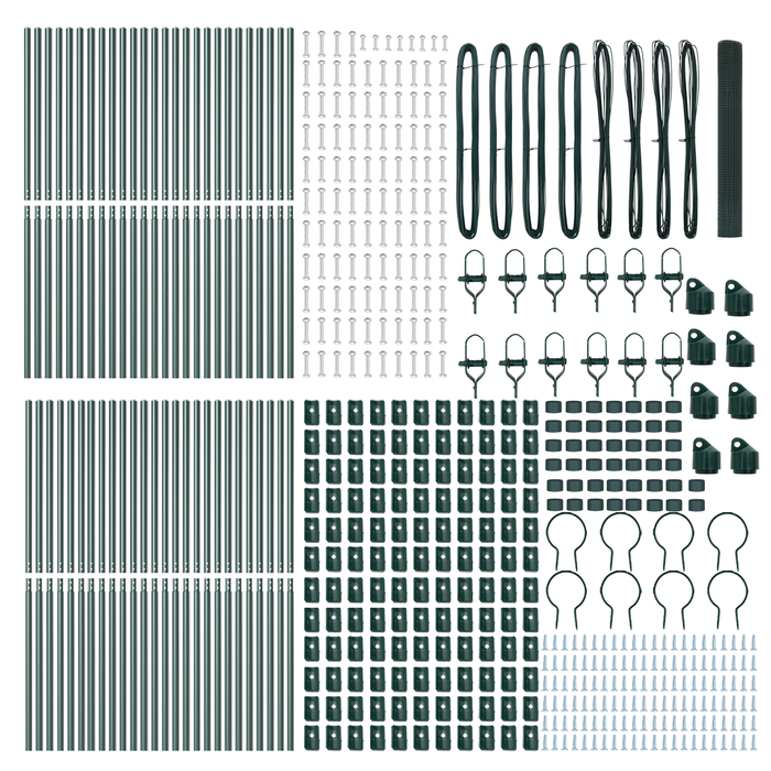 Recinzione in Filo Saldato con 13 Post Verde 1x100 m Acciaio