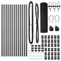 Set di pali per recinzione Set di 2 Grigio