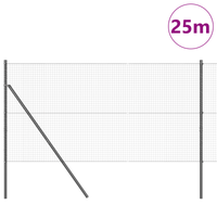 Recinto in rete saldata con 13 pali Grigio 1.2x25 m in acciaio