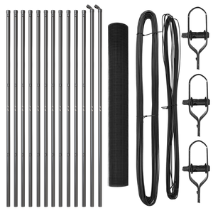 Recinzione in Filo Saldato con 13 Post Grigio 1.4x25 m Acciaio