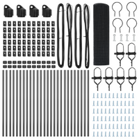 Recinzione in Rete Saldato con 13 Post Grigio 0.6x50 m Acciaio