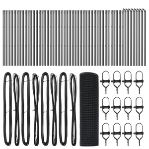 Recinzione in Rete Saldati con 13 Pali Grigio 0.8x100 m Acciaio