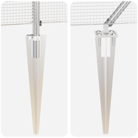 Set di Posti per Recinzione Set di 2 Acciaio zincato 10 x 1 m