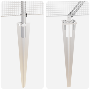 Set di Posti per Recinzione Set di 2 Acciaio zincato 10 x 1 m