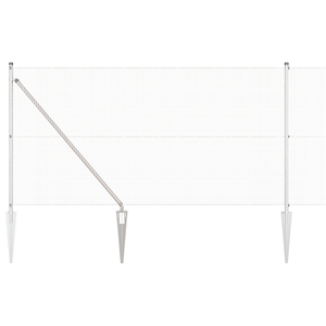 Set di Pali per Recinzione Set di 2 Acciaio zincato 10 x 1 m