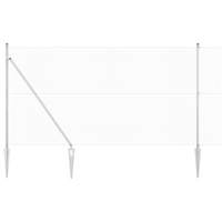 Set di Pali di Recinzione 2 Pali Acciaio Zincato 10 x 1.5 m