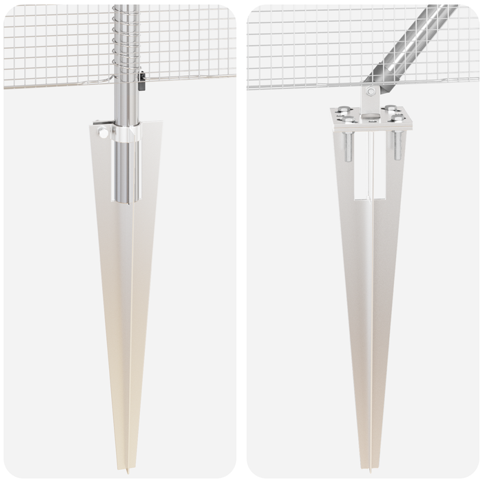 Recinzione in Rete Saldata con 7 Picchetti 1,6x10 m Acciaio Zincato