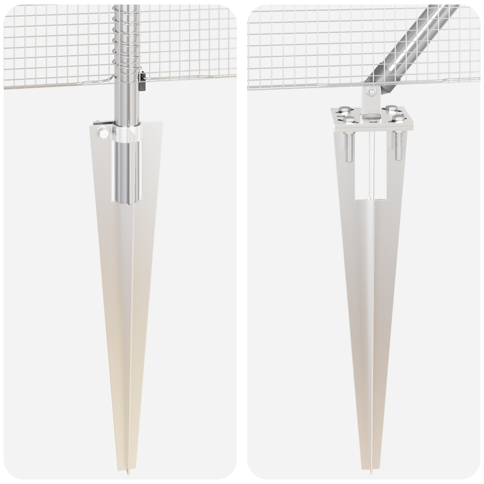 Recinzione in Filo Saldato con 13 Picchetti 1x25 m Acciaio Galvanizzato