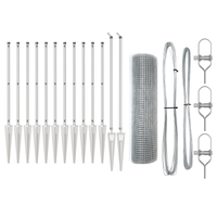 Set di Pali di Recinzione Set di 2 Acciaio zincato 25 x 1 m