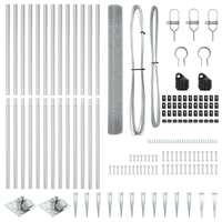 Recinzione in Rete Saldato con 13 Picchetti 1.2x25 m in Acciaio Zincato