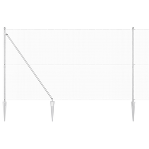 Recinzione in Rete Saldato con 13 Pali a Punta 1.6x25 m Acciaio Zincato