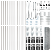 Recinzione in Filo Saldato con 13 Pali a Punta 0.6x50 m Acciaio Zincato