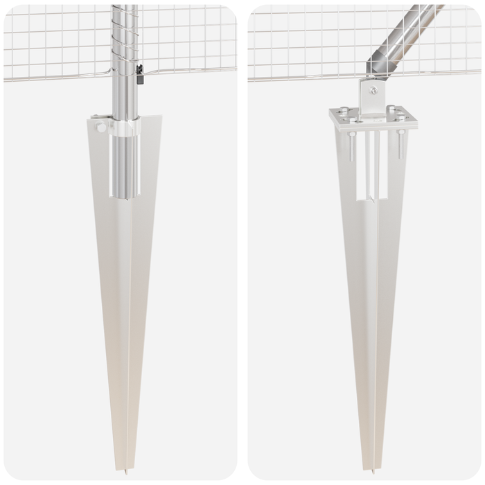 Recinzione in filo saldato con 13 picchetti da 1.4x50 m in acciaio galvanizzato