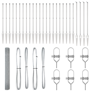 Recinzione in filo saldato con 13 picchetti da 1.4x50 m in acciaio galvanizzato