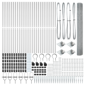 Recinzione in filo saldato con 13 picchetti da 1.4x50 m in acciaio galvanizzato