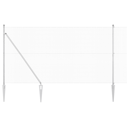 Recinzione in rete saldata con 13 posti a spillo 1.5x50 m Acciaio galvanizzato