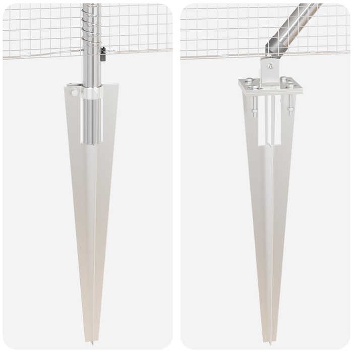 Recinzione in Filo Saldato con 13 Paletti di Picchetti 0.8x100 m Acciaio zincato