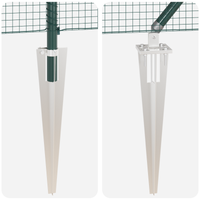 Set di Pali per Recinzione Set di 2 Verde