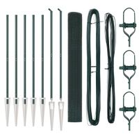 Set di Pali per Recinzione Set di 2 Verde