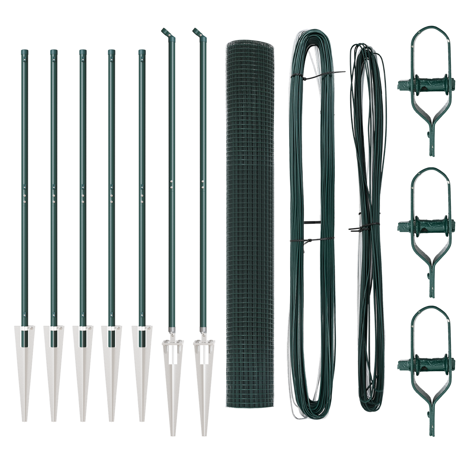 Set di Pali per Recinzione Set di 2 Verde