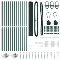 Recinto in Filo Saldato con 13 Posti a Punta Verde 1.2x25 m Acciaio