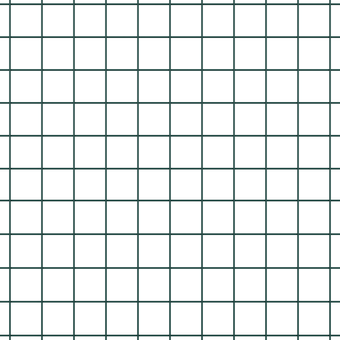 Recinzione in Rete Saldato con 13 Pali a Spike Verde 0.6x50 m Acciaio