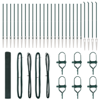 Recinzione in rete saldata con 13 picchetti verdi, 1.2x50 m in acciaio