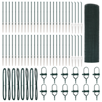 Recinzione in Rete Saldatem con 13 Picchetti Verde 0,8x100 m Acciaio