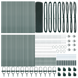 Recinzione in Rete Saldatem con 13 Picchetti Verde 0,8x100 m Acciaio