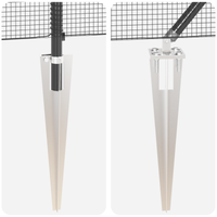 Recinzione a Filo Saldato con 7 Picchetti Grigi 0.4 x 10 m in Acciaio