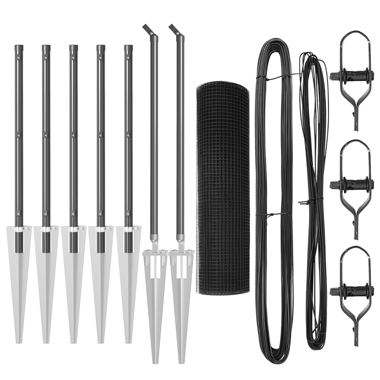 Set di Pannelli Flessibili Set di 2 Grigio Metallo, Plastica