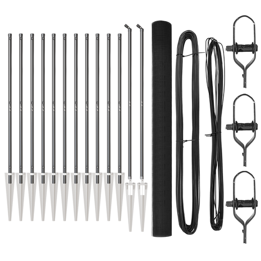 Set di Pali per Recinzione Set di 2 Grigio Acciaio 25 x 1,5 m