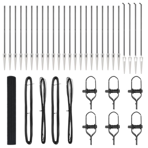 Recinzione in Rete Saldato con 13 Picchetti Grigi 1.2x50 m Acciaio