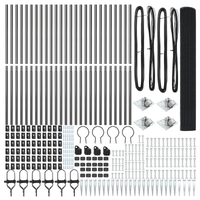 Recinzione in Rete Saldato con 13 Picchetti Grigi 1.2x50 m Acciaio