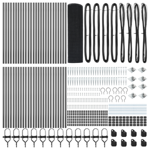 Recinzione in Filo Saldato con 13 Picchetti Grigio 1x100 m Acciaio