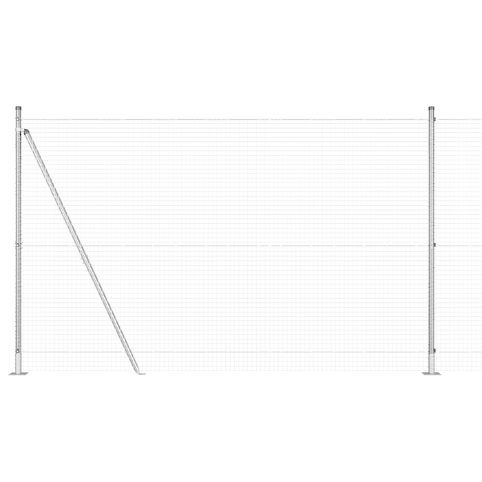 Set di Pali per Recinzioni Set di 2 Acciaio galvanizzato 10 x 1,5 m