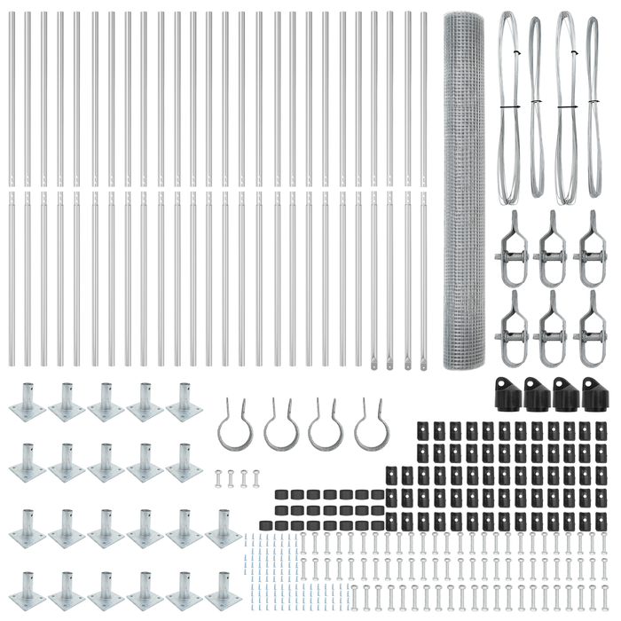 Rete Saldature con 13 Pali Flangiati 1.2x50 m Acciaio Galvanizzato