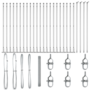 Recinzione in Filo Saldato con 13 Pali Flangiati 1.6x50 m Acciaio Zincato