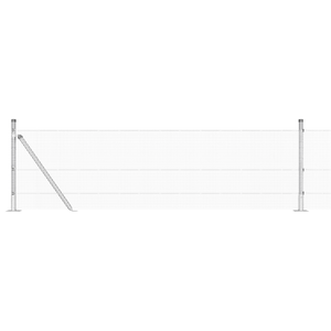 Recinto in Rete Saldata con 13 Pali Flangiati 0.6x100 m in Acciaio Galvanizzato