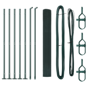 Set di Pali per Recinzione Set di 2 Verde