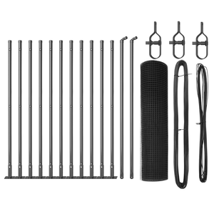 Set di Pali della Recinzione Set di 2 Grigio