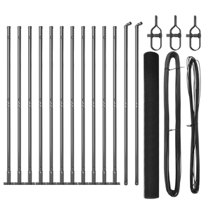 Recinzione in Filo Saldato con 13 Pali Flangiati Grigio 1.4x50 m Acciaio