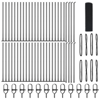 Recinzione in Rete Saldato con 13 Paletti Flangiati Grigio 0.8x100 m Acciaio