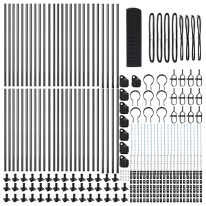 Recinzione in Rete Saldato con 13 Paletti Flangiati Grigio 0.8x100 m Acciaio