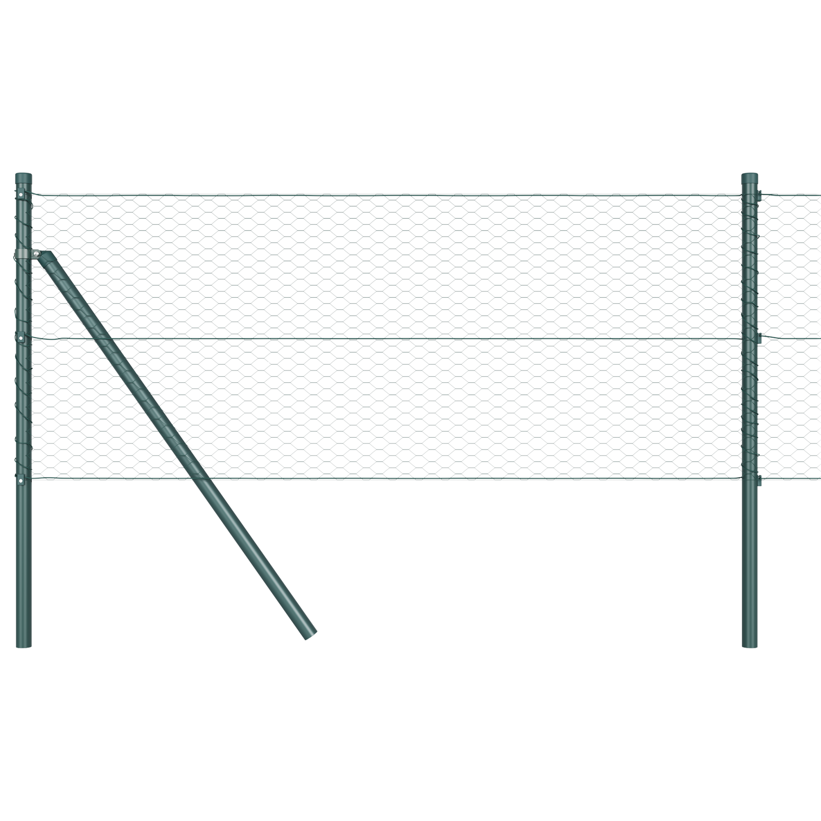 Recinzione Esagonale  Verde 0.6x10 m Acciaio